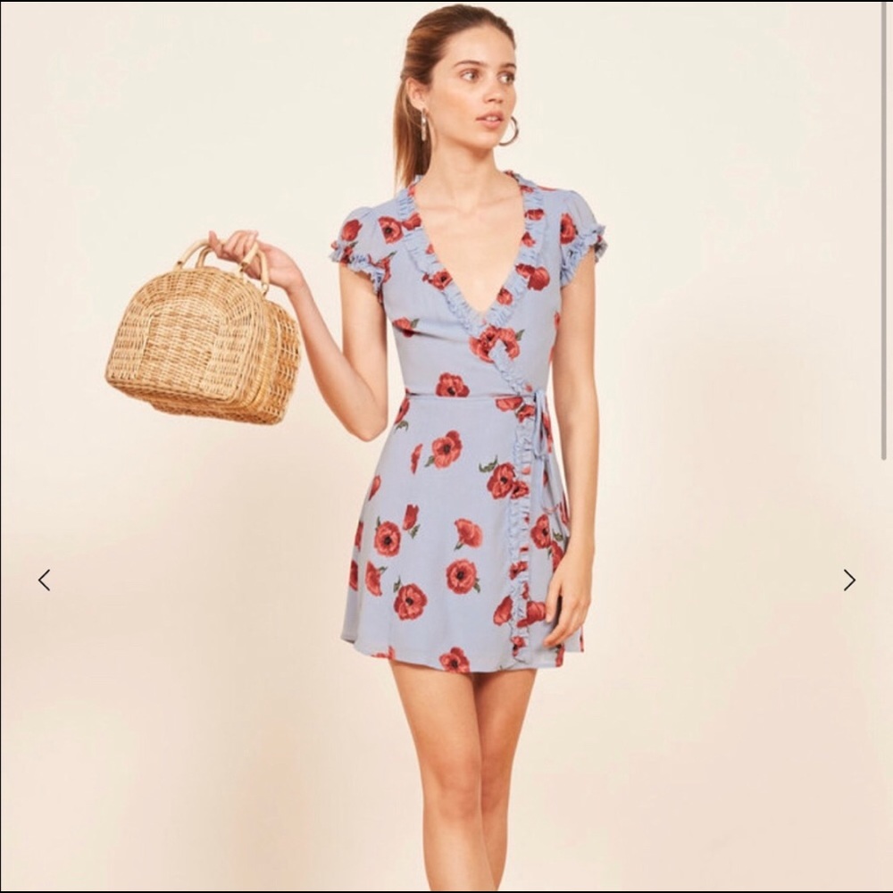 Reformation Garnet wrap dress